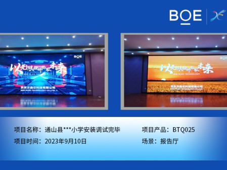 湖北通山縣**小學(xué)報(bào)告廳BTQ025安裝調(diào)試完畢