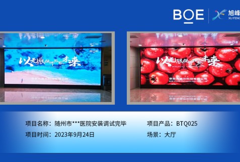 襄陽隨州市**醫(yī)院大廳BTQ025安裝調試完畢