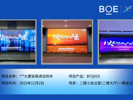 湖北**大廈二樓小會(huì)議室、二樓大廳、一樓會(huì)議室BTQ018安裝調(diào)試完畢