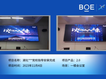 湖北湖北**黨校1樓會(huì)議室P2.0指導(dǎo)安裝完畢