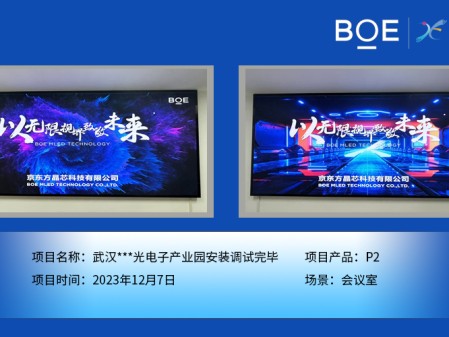 湖北武漢***光電子產(chǎn)業(yè)園會(huì)議室P2安裝調(diào)試完畢