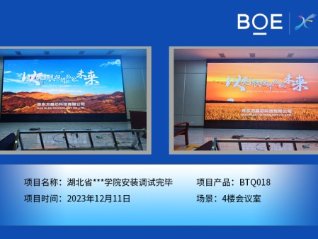 湖北湖北省**學(xué)院4樓會(huì)議室BTQ018安裝調(diào)試完畢