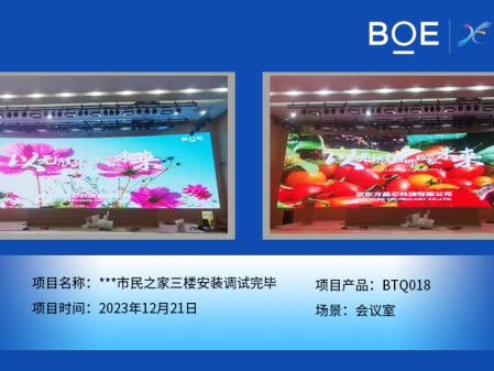 湖北**市民之家三樓會(huì)議室BTQ018安裝調(diào)試完畢