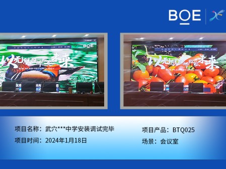 湖北武穴***中學(xué)會議室BTQ025安裝調(diào)試完畢