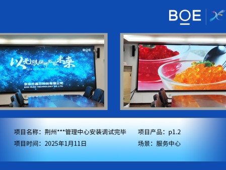 湖北荊州***管理中心安裝調試完畢