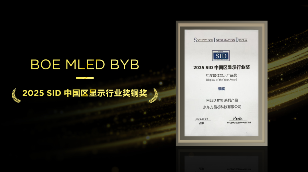 湖北不負(fù)匠心，再添殊榮！京東方MLED業(yè)務(wù)BYB系列榮膺SID中國區(qū)顯示行業(yè)大獎